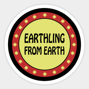 Earthling from Earth Sticker